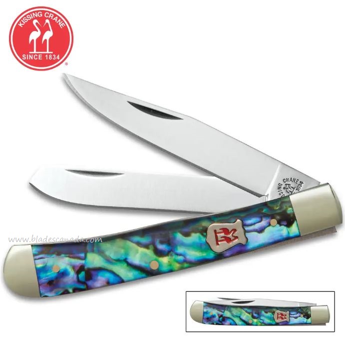 Kissing Crane Abalone Trapper Folding Knife, AUS8, KC5220