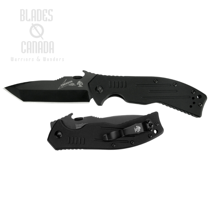 (image for) Kershaw CQC8K Folding Knife, Black Stonewash, Wave Opening, G10 Black, 6044TBLK