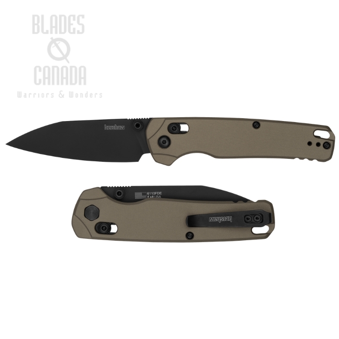 Kershaw Bel Air XL Duralock Folding Knife, CPM M4 Black, Aluminum FDE, 6110FDE (image for) Kershaw Bel Air XL Duralock Folding Knife, CPM M4 Black, Aluminum FDE, 6110FDE