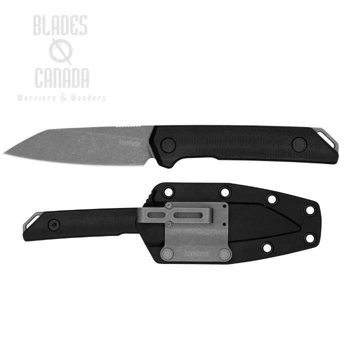 Kershaw Mini Iridium Fixed Blade Knife, D2 Working Finish, Micarta Black, Polypropylene Sheath, 1051 (image for) Kershaw Mini Iridium Fixed Blade Knife, D2 Working Finish, Micarta Black, Polypropylene Sheath, 1051