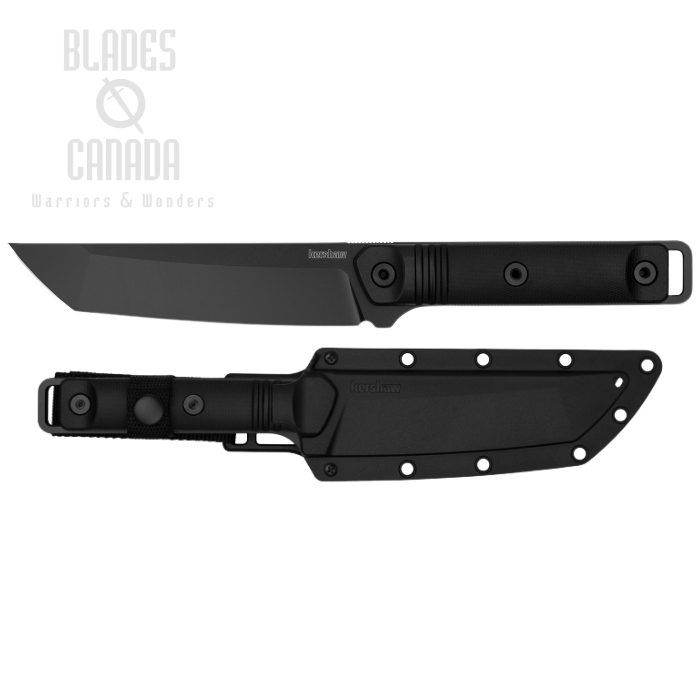 Kershaw Atreides Fixed Blade Knife, 65Mn Black Powdercoat, Polypropylene Black, KE-1088