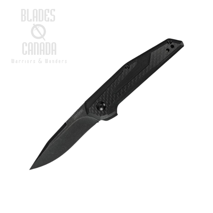 Kershaw Anso Fraxion Flipper Folding Knife, G10/CF Black, KE-1160