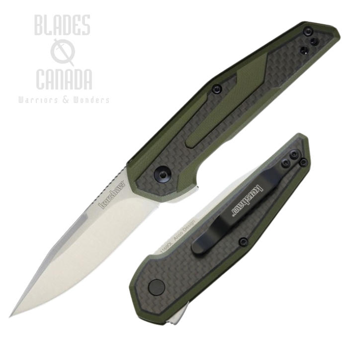 Kershaw Fraxion Flipper Folding Knife, G10 OD/Carbon Fiber, KE-1160OL