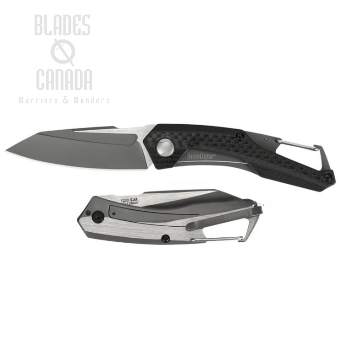 Kershaw Reverb Framelock Folding Knife, Two-Tone Blade, G10/Carbon Fiber, K1220