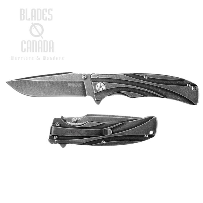 Kershaw Manifold Flipper Framelock Knife, Assisted Opening, Stainless Handle, KE-1303BW