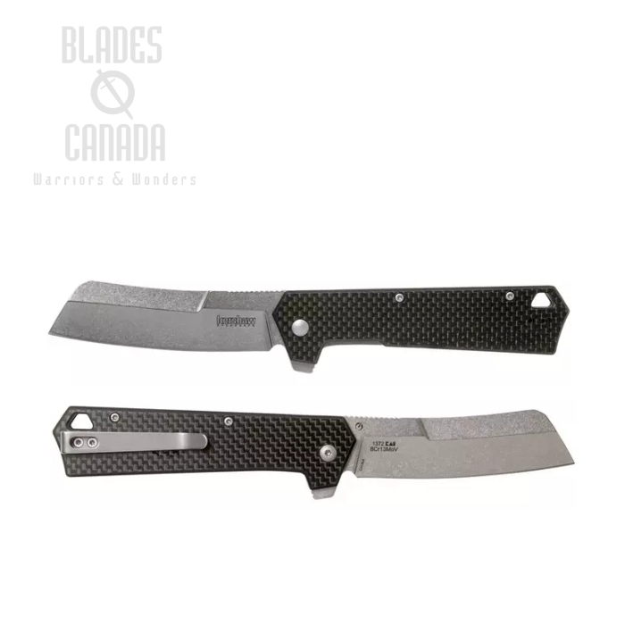 Kershaw Rib Special Edition Flipper Folding Knife, Assisted Opening, G10/Carbon Fiber, KE-1372