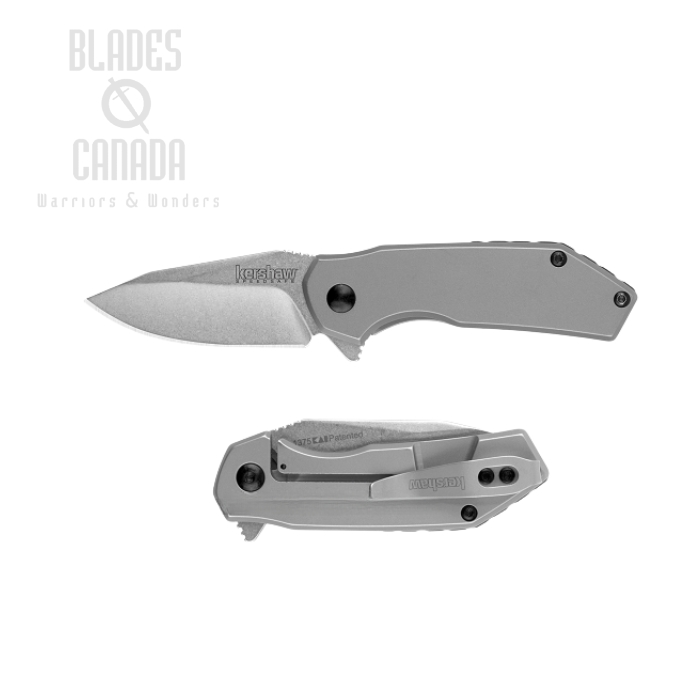 Kershaw Valve Flipper Framelock Knife, Assisted Opening, Stainless Handle, KE-1375