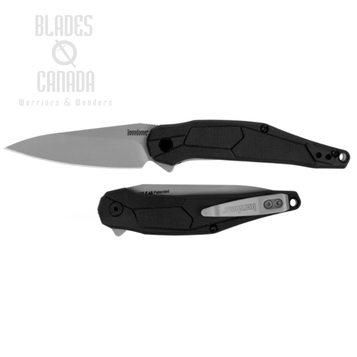 Kershaw Lightyear Flipper Folding Knife, Assisted Opening, GFN Black, KE-1395
