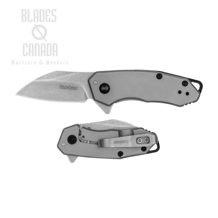 Kershaw Rate Flipper Framelock Knife, Assisted Opening, SW Blade, Steel Handle, KE-1408