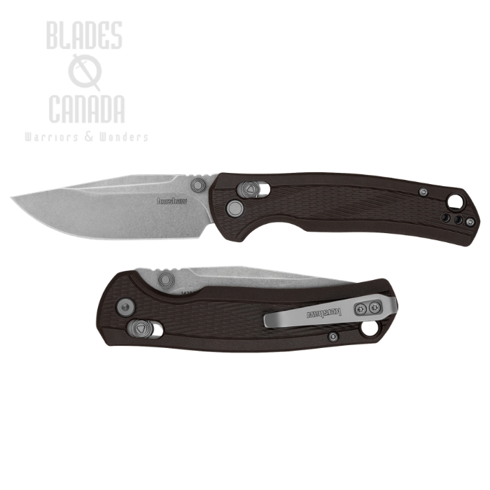 (image for) Kershaw Maneuver DuraLock Folding Knife, Stonewash Blade, GFN Dark Bronze, 1438