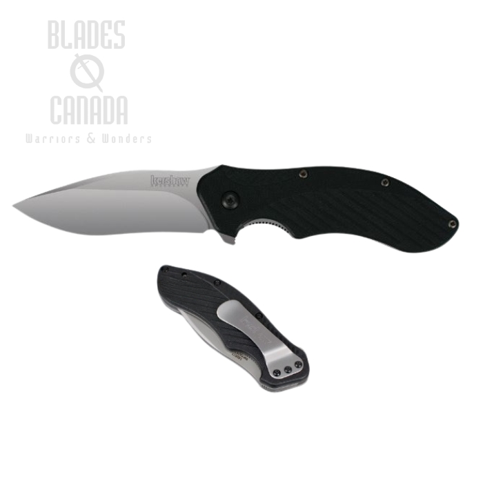 Kershaw Clash Flipper Folding Knife, Assisted Opening, GFN Black, K1605