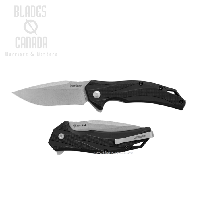Kershaw Lateral Flipper Folding Knife, Assisted Opening, GFN Black, K1645
