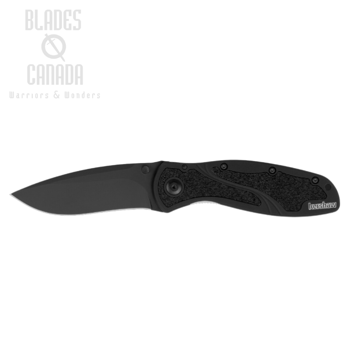 Kershaw Blur Folding Knife, Assisted Opening, Magnacut Black, Aluminum Black, 1670BLKMAG