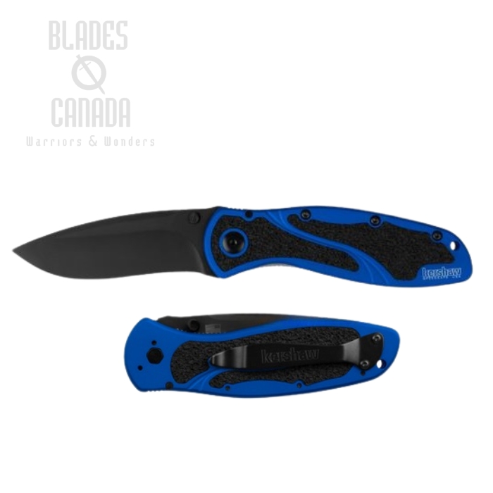 Kershaw Blur Folding Knife, Factory Special M4, Aluminum Navy Blue, K1670NBM4