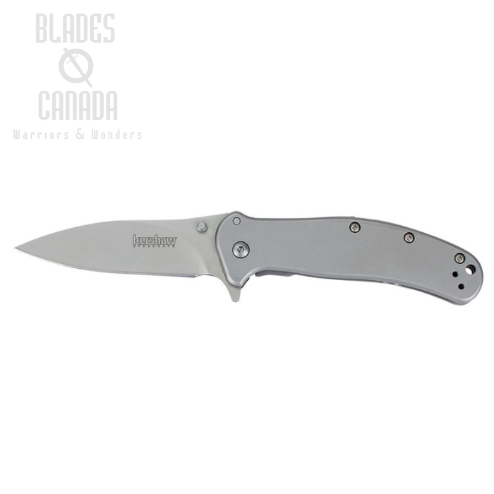 Kershaw Zing Flipper Folding Knife, Assisted Opening, Stainless Handle, K1730SS