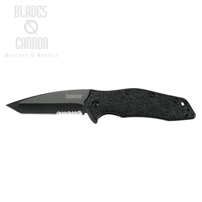 Kershaw Kuro Flipper Folding Knife, Assisted Opening, GFN Black, K1835TBLKST