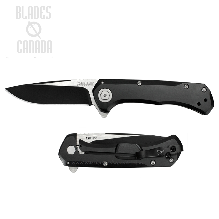 Kershaw Showtime Flipper Framelock Knife, Assisted Opening, Stainless Handle, K1955