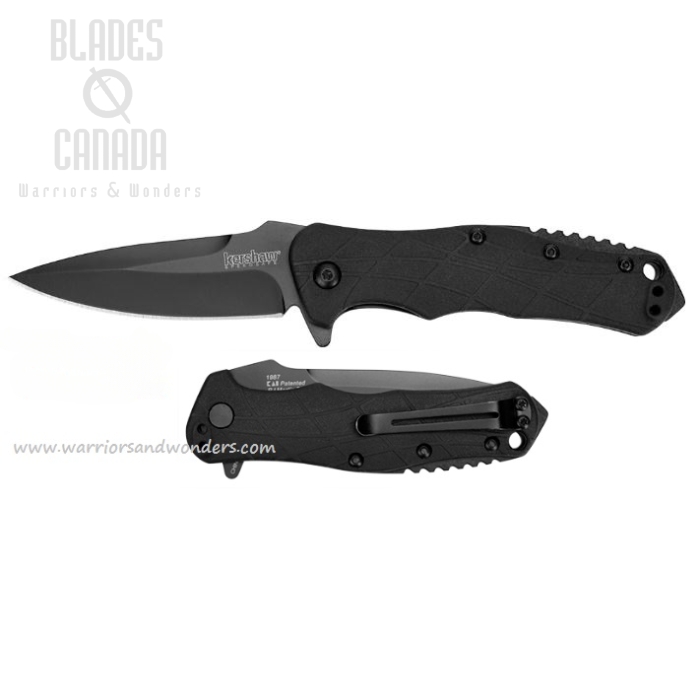 Kershaw RJ Tactical 3.0 Flipper Framelock Knife, Assisted Opening, GFN Black, K1987