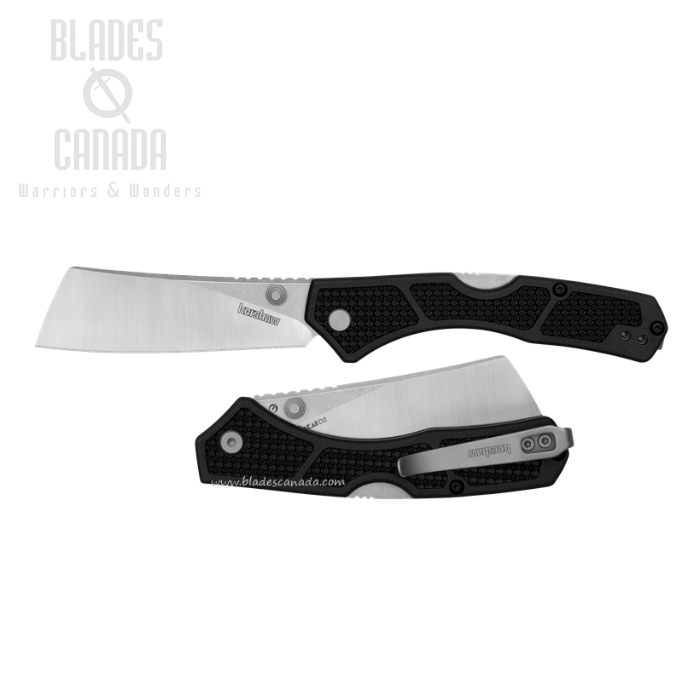 Kershaw Hatch Folding Knife, D2 Cleaver SW, GFN Black, 2043