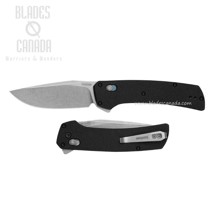 Kershaw Layup DuraLock Flipper Folding Knife, Assisted Opening, D2 Steel, GFN Black, K2047