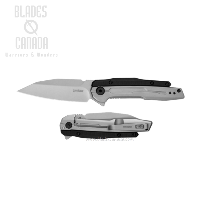 Kershaw Lithium Flipper Framelock Knife, Assisted Opening, Stainless/GFN Black, 2049