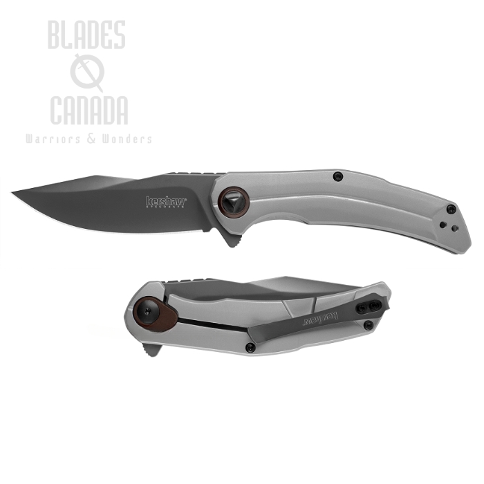 Kershaw Believer Flipper Folding Knife, Assisted Opening, Stainless Handle, K2070