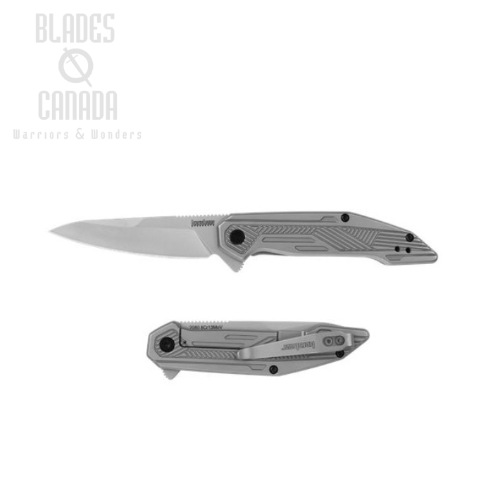 Kershaw Terran Framelock Flipper Knife, Assisted Opening, Stainless Handle, K2080