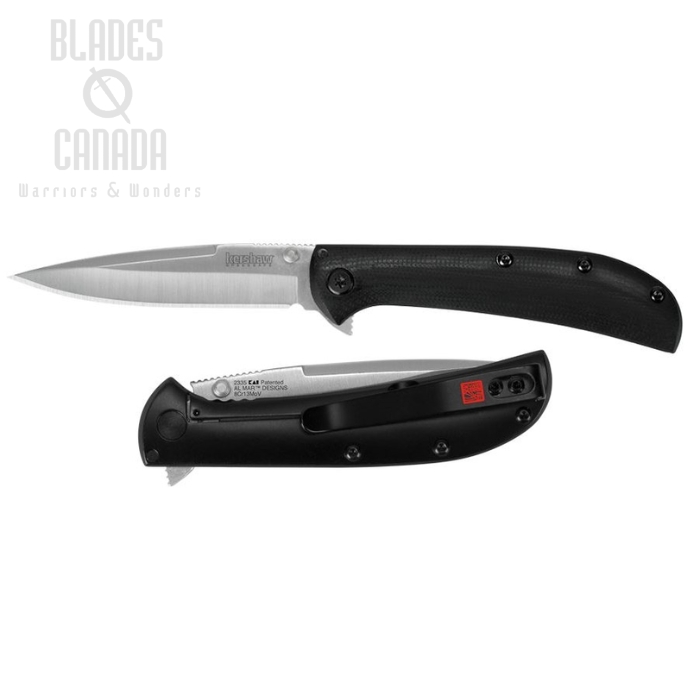 Kershaw Al Mar AM 3 Flipper Framelock Knife, Assisted Opening, G10 Black, K2335