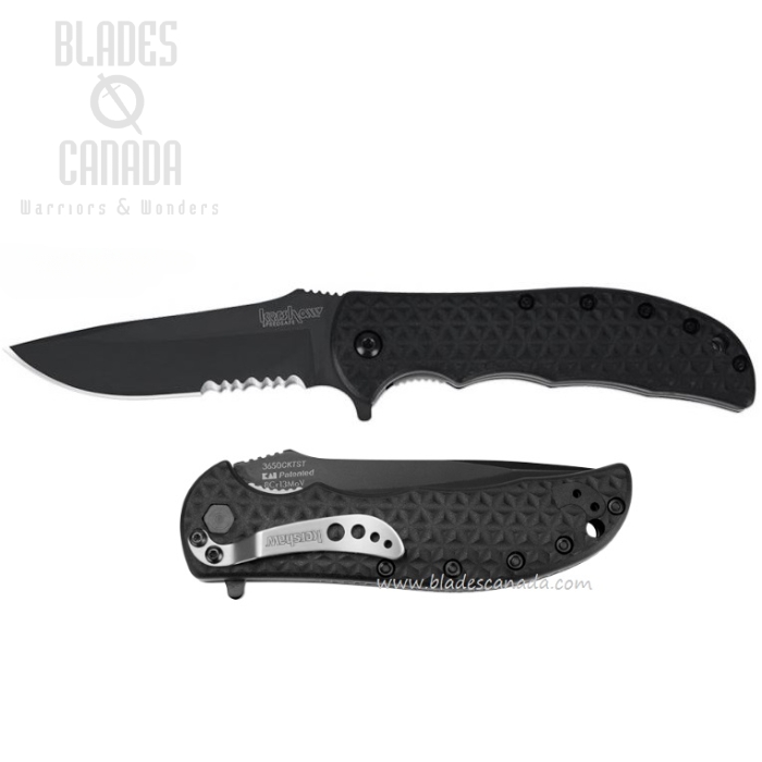 Kershaw Volt II Flipper Folding Knife, Assisted Opening, GFN Black, K3650CKTST