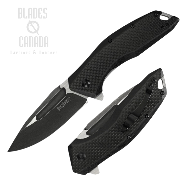 Kershaw Flourish Flipper Folding Knife, Assisted Opening, G10/Carbon Fiber, K3935