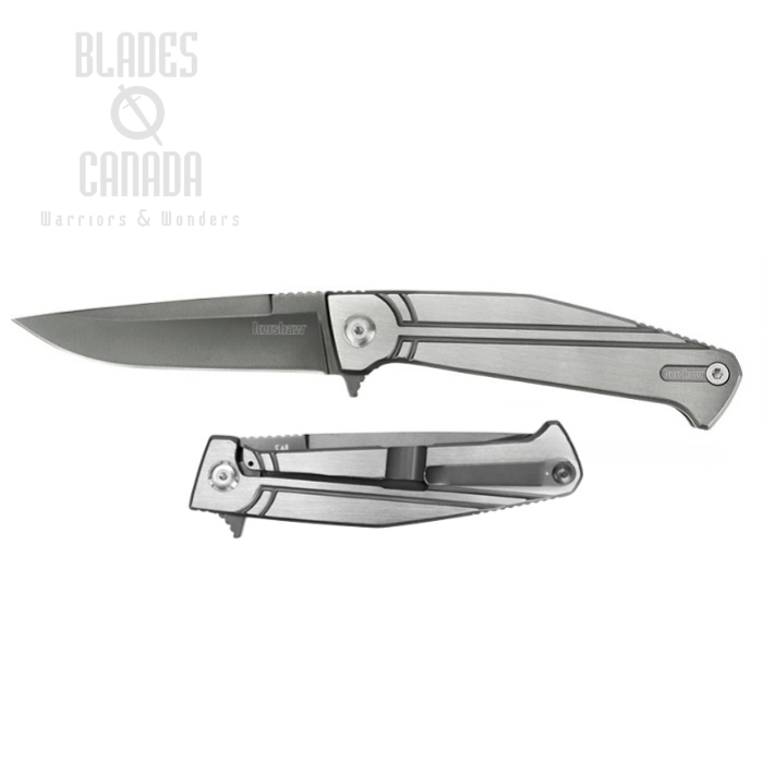 Kershaw Nura 3.5 Flipper Framelock Knife, Stainless Handle, K4035TIKVT