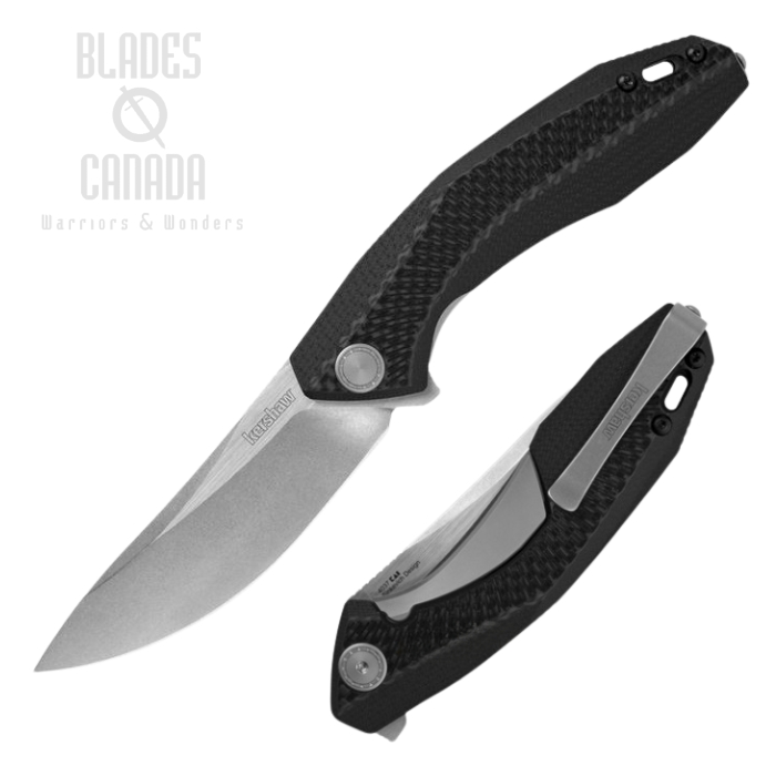 Kershaw Tumbler Flipper Folding Knife, D2 Steel, G10/Carbon Fiber, K4038