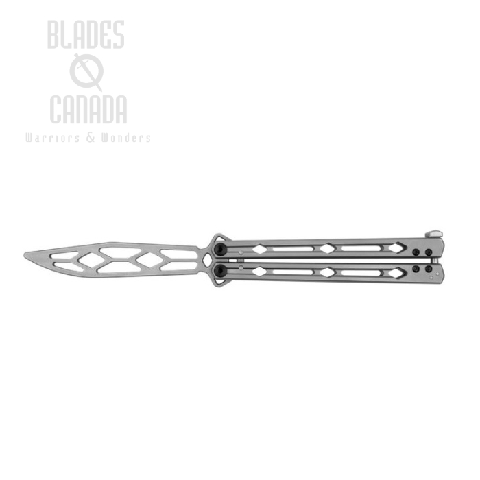 Kershaw Lucha Blunted Butterfly Trainer, 14C28N Sandvik, Stainless Handle, K5150TR