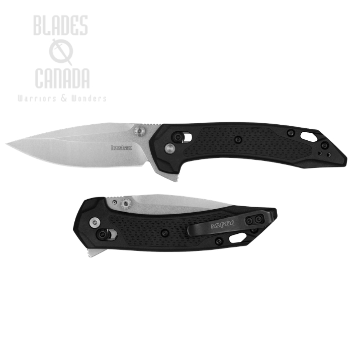 Kershaw Bonneville Duralock Folding Knife, 14C28N Stonewash, GFN Black, K6000 (image for) Kershaw Bonneville Duralock Folding Knife, 14C28N Stonewash, GFN Black, K6000