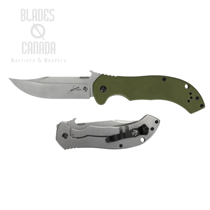 Kershaw CQC-10K Bowie Framelock Folding Knife, Wave Opening, Stainless/Black, K6030
