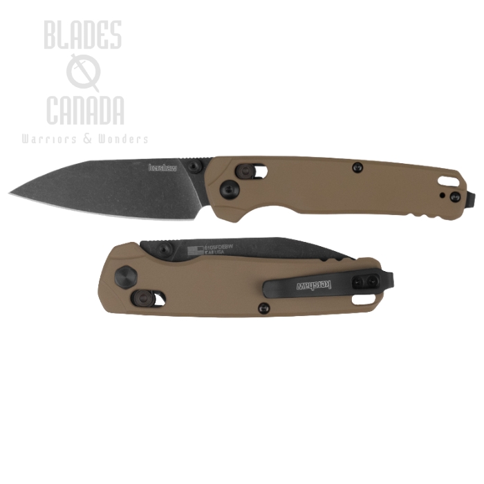 Kershaw Bel Air DuraLock Folding Knife, CPM Magnacut Blackwash, Aluminum Brown, KE-6105FDEBW