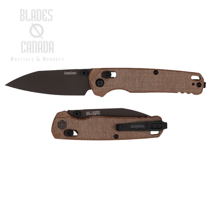 (image for) Kershaw Bel Air DuraLock Folding Knife, CPM Cru-Wear, Micarta Brown, 6105MC