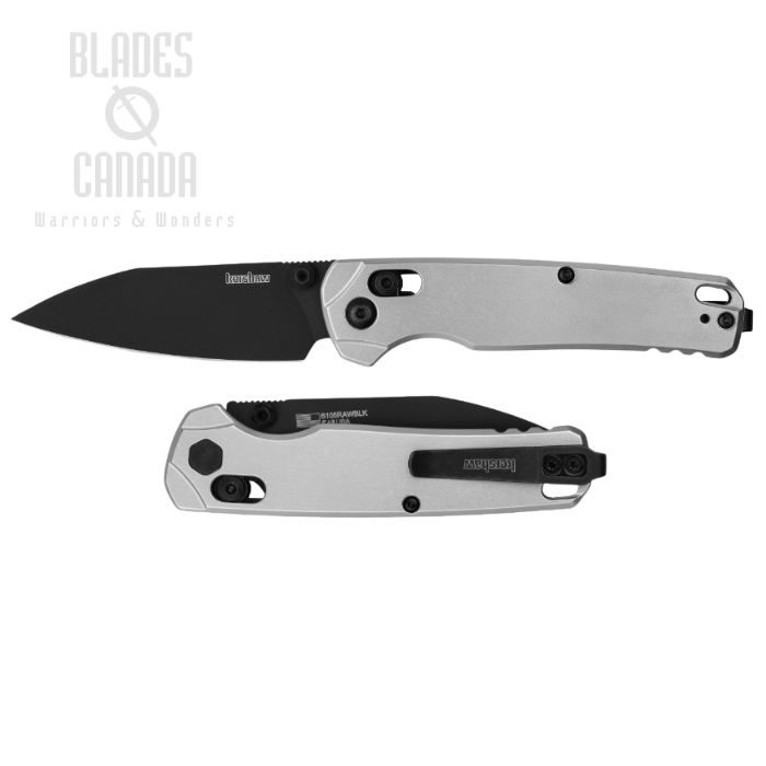 Kershaw Bel Air DuraLock Folding Knife, Limited Edition, MagnaCut Black, Aluminum Raw, 6105RAWBLK