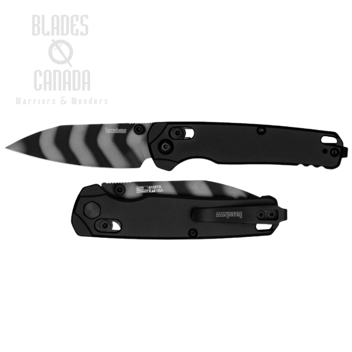 Kershaw Bel Air DuraLock Folding Knife, Limited Edition, MagnaCut Tiger Stripe, Aluminum Black, 6105TS Kershaw Bel Air DuraLock Folding Knife, Limited Edition, MagnaCut Tiger Stripe, Aluminum Black, 6105TS
