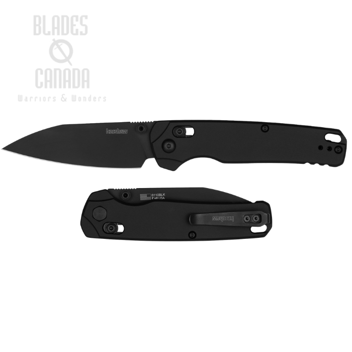 (image for) Kershaw Bel Air XL Duralock Folding Knife, CPM MagnaCut Black, Aluminum Black, 6110BLK