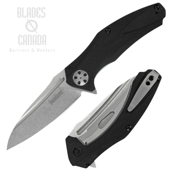 Kershaw Natrix Framelock Flipper Knife, Assisted Opening, G10 Black, K7007