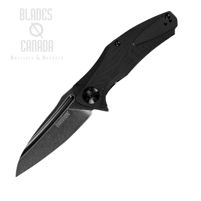 Kershaw Natrix Flipper Framelock Knife, Assisted Opening, G10 Black, K7007BLKBW