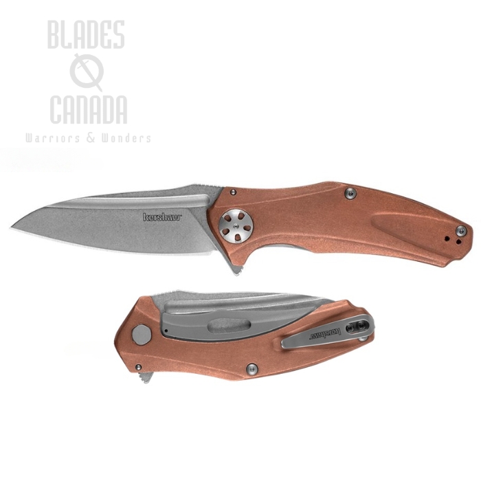 Kershaw Natrix Flipper Sub-Framelock Knife, D2 Steel, Copper Handle, K7007CU