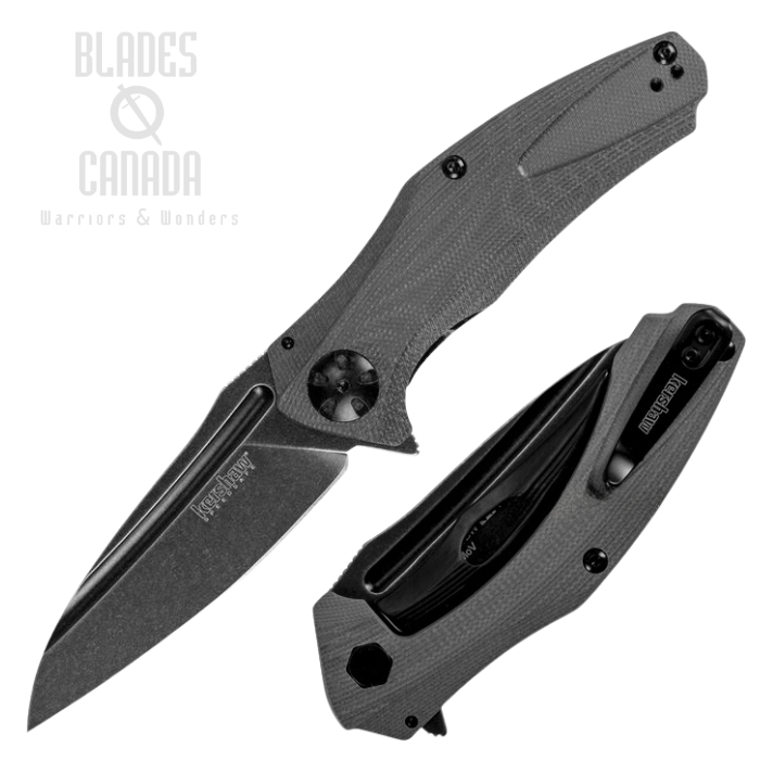 Kershaw Natrix Flipper Framelock Knife, Assisted Opening, G10 Grey, K7007GRYBW