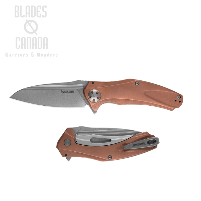 Kershaw Natrix XL Flipper Sub-Framelock Knife, D2 Steel, Copper Handle, K7008CU
