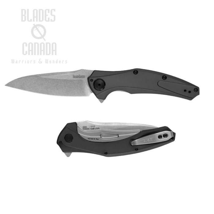 Kershaw Bareknuckle KVT Flipper Sub-Framelock Knife, 14C28N Sandvik, Aluminum Grey, K7777