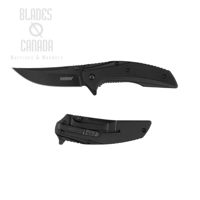 Kershaw Outright Flipper Folding Knife, Assisted Opening, G10/Stainless Handle, K8320BLK