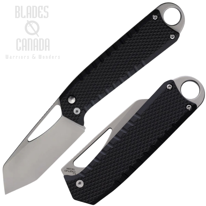 Ketuo Ventr Folding Knife, 14C28N Satin, G10 Black, KETM018