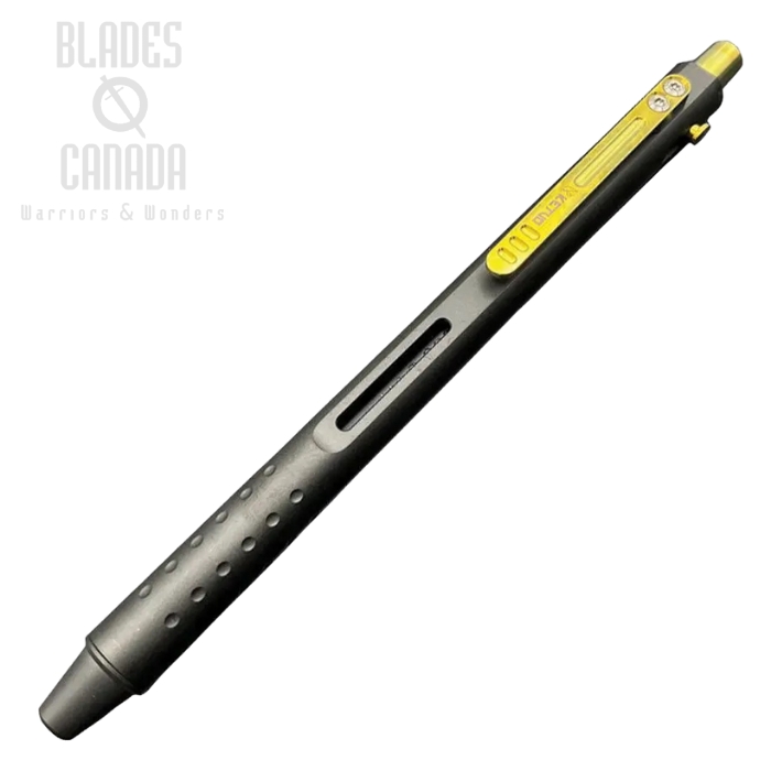 Ketuo Divot Push Pen, Titanium Black/Gold, KETM048