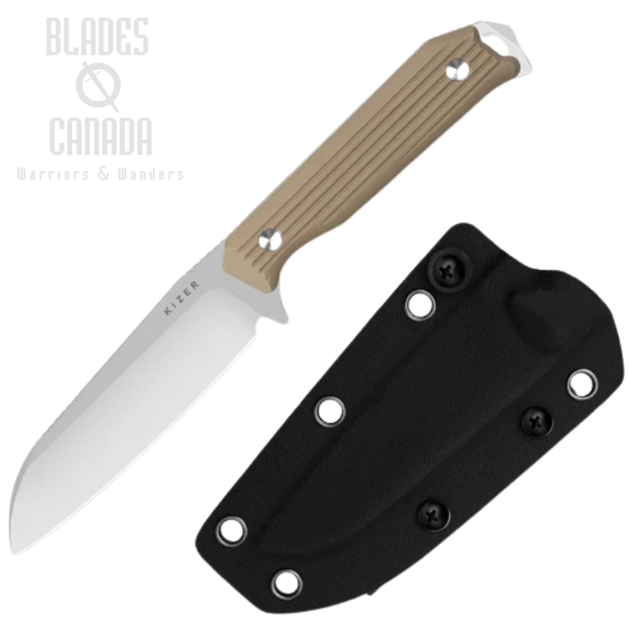 Kizer Begleiter Fixed Blade Knife, AEB-L SW, G10 Brown, 1045MS2 Kizer Begleiter Fixed Blade Knife, AEB-L SW, G10 Brown, 1045MS2